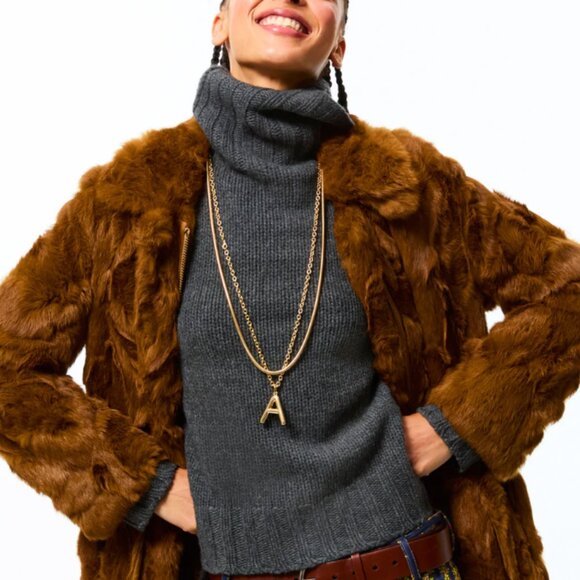 Roxanne Assoulin The Very Big Puffy Initial Necklace with Charm B/D/E/G/H - Picture 2 of 10